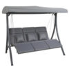 Charles Bentley 3 Seater Lounger Swing Chair - Grey