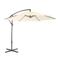 3m Hanging Banana Cantilever Garden Parasol - Cream