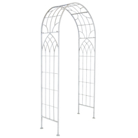 Wrought Iron Arch – Antique White