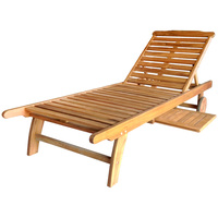 FSC® Certified Acacia Wooden Reclining Sun Lounger