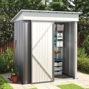 Outdoor Metal Storage Shed with Lockable Door