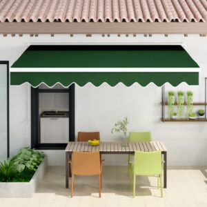 Outdoor Retractable Patio Manual Shelter Awning Canopy for Window and Door