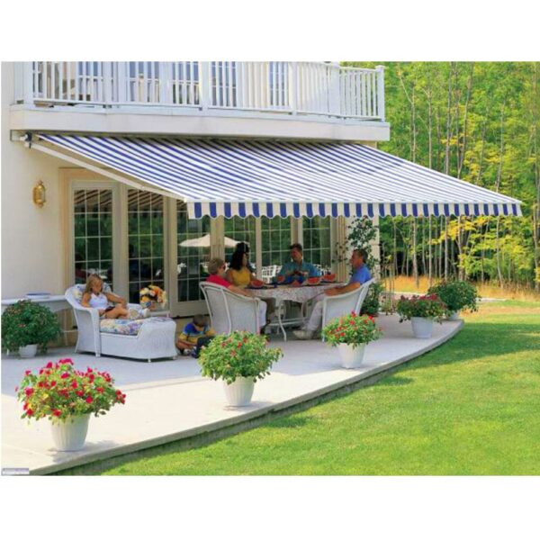 Outdoor Retractable Patio Manual Shelter Awning Canopy for Window and Door