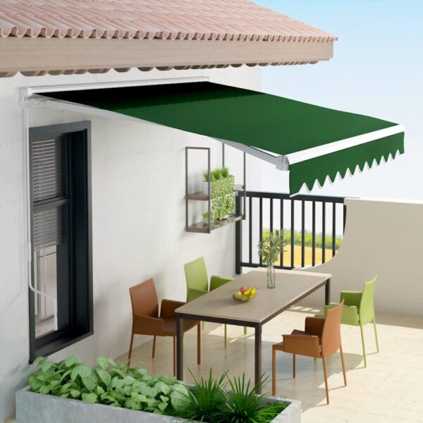 Outdoor Retractable Patio Manual Shelter Awning Canopy for Window and Door