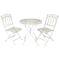 Wrought Iron Bistro Set – Antique White