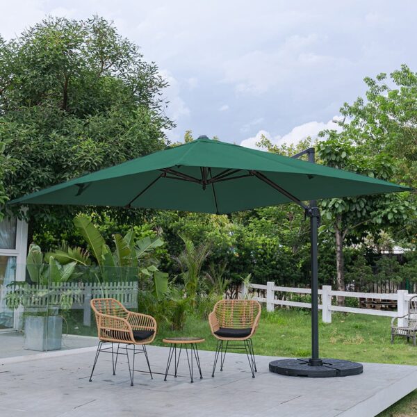 300cm Wide Garden Parasol Outdoor Hanging UV Resistant and Waterproof Umbrella for Patio