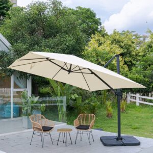 300cm Wide Garden Parasol Outdoor Hanging UV Resistant and Waterproof Umbrella for Patio