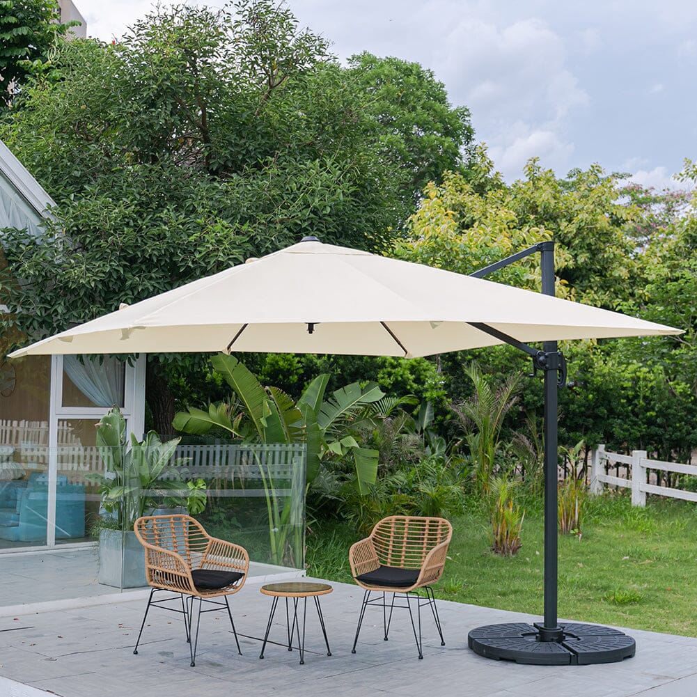 300cm Wide Garden Parasol Outdoor Hanging UV Resistant and Waterproof Umbrella for Patio